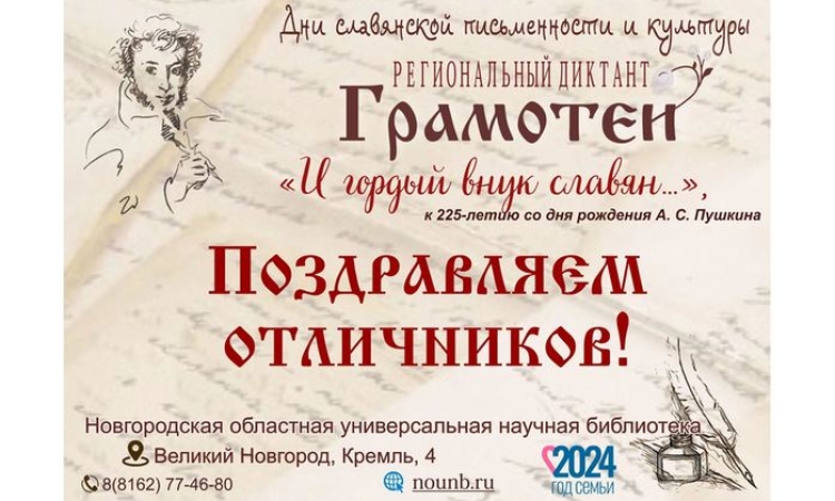 Итоги регионального диктанта «Грамотеи»