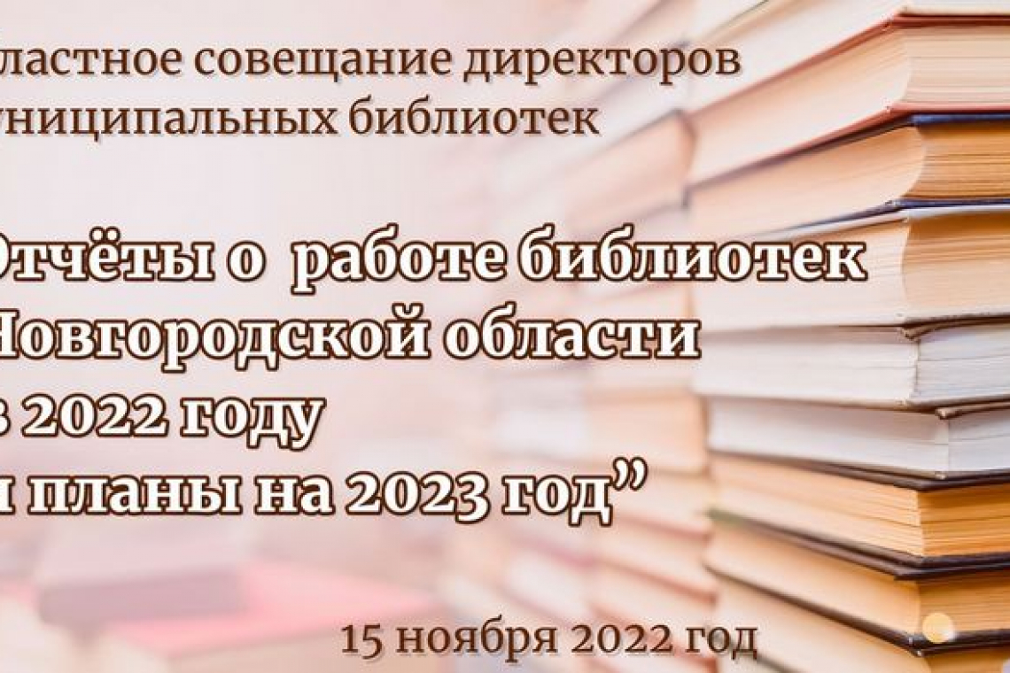 Совещание директоров муниципальных библиотек Новгородской области